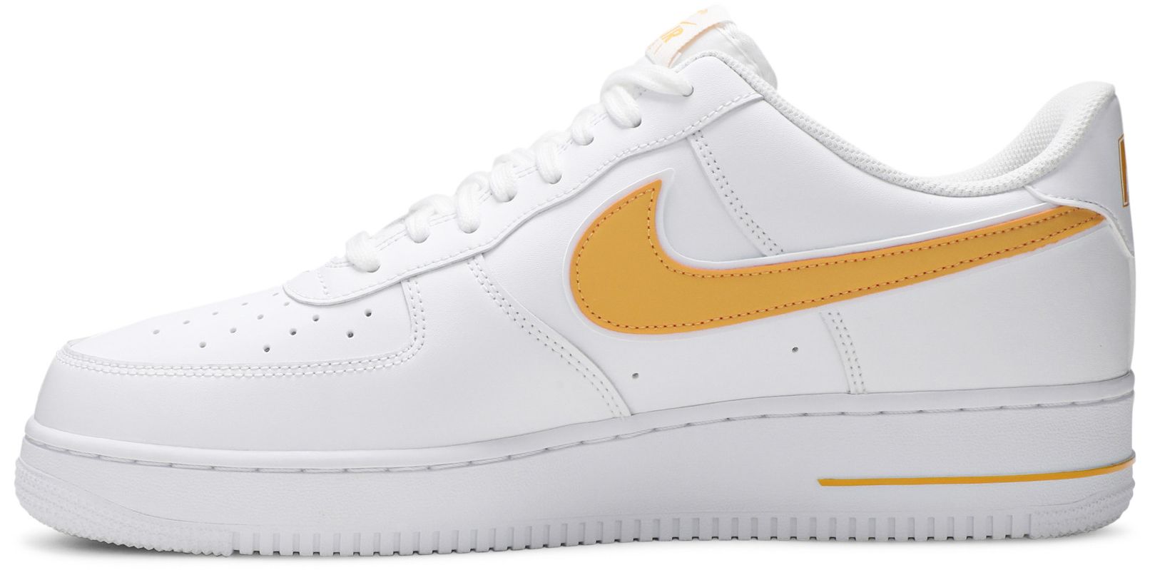 university gold air force ones