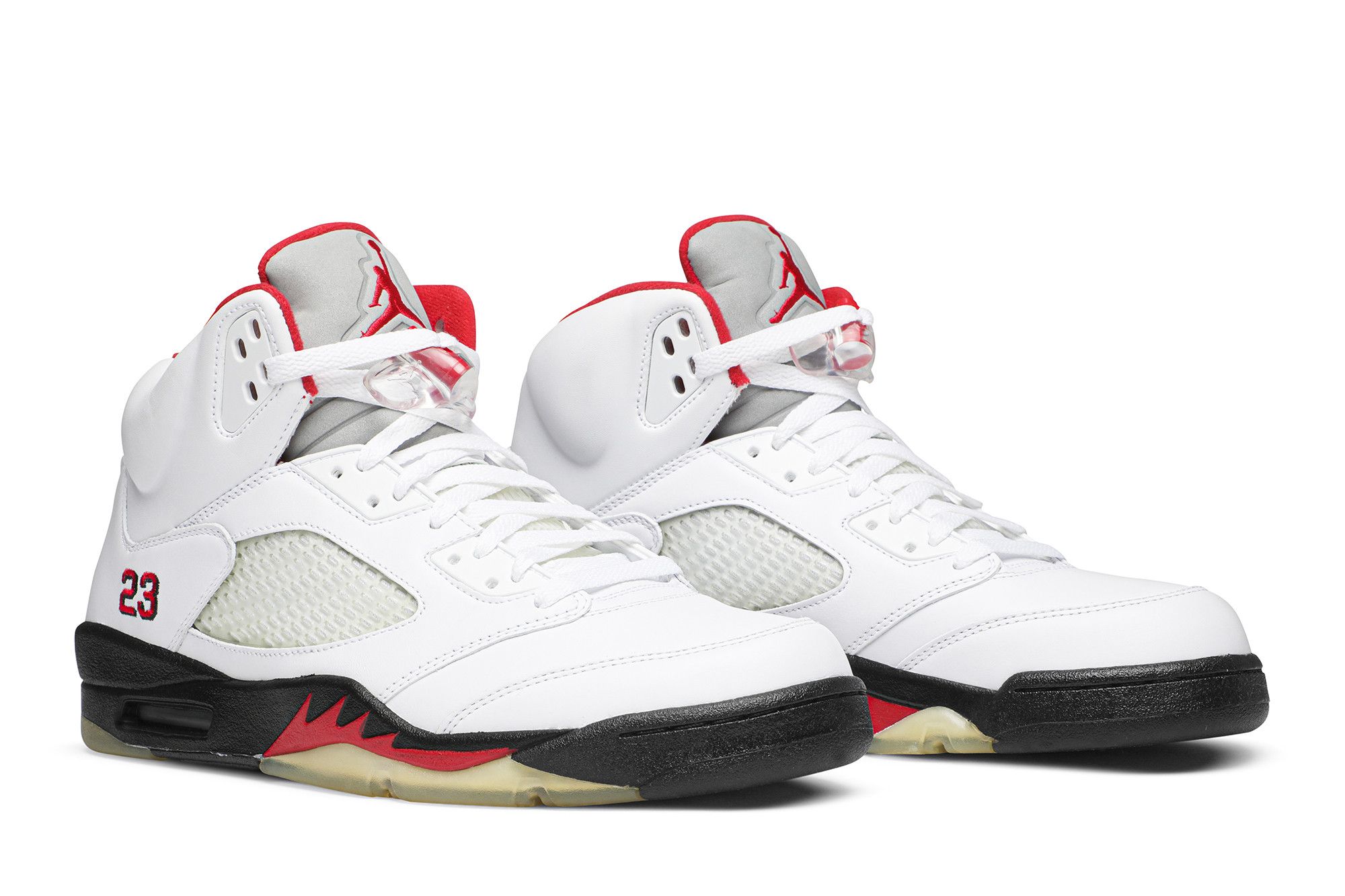 Jordan retro 5 red and white store