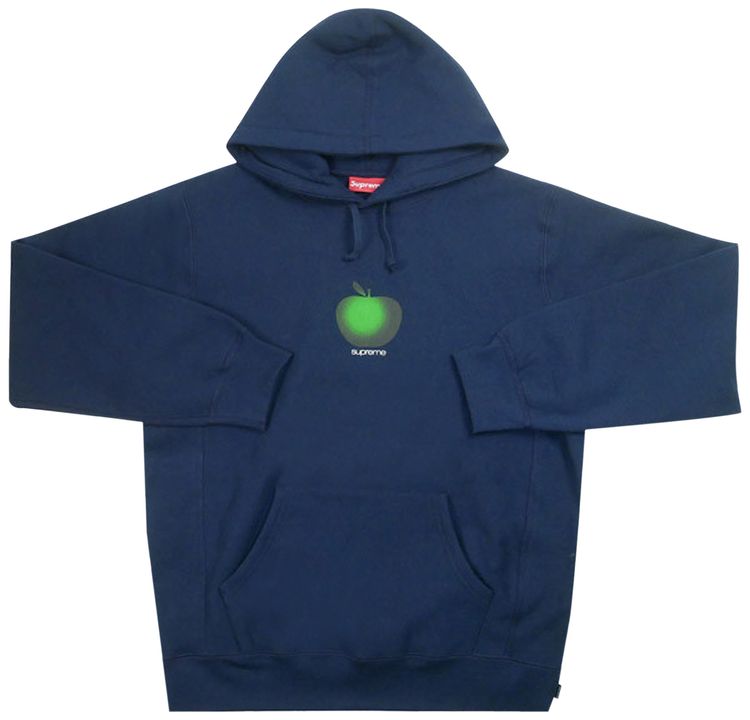 Supreme Apple Hooded Sweatshirt Navy