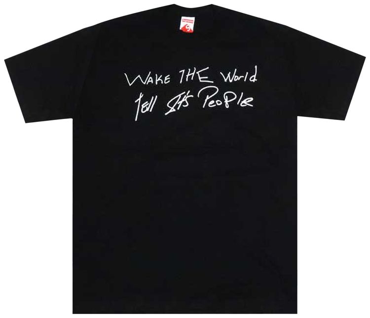 Supreme Buju Banton Wake The World Tee Black