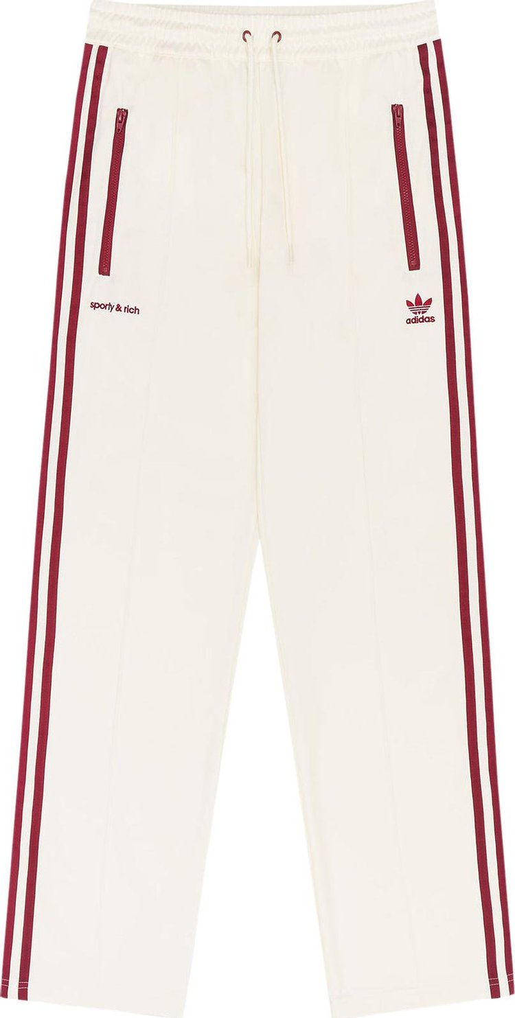 Sporty & Rich x Adidas Track Pants 'Cream/Merlot'