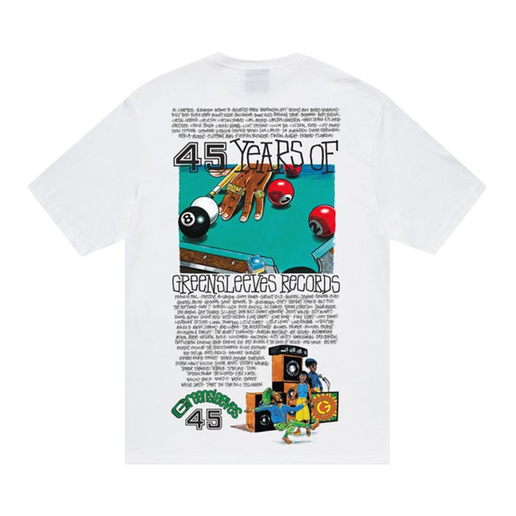 Stussy Greensleeves 45 Tee White