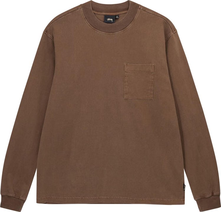 Stussy Pigment Dyed Mock Neck Brown