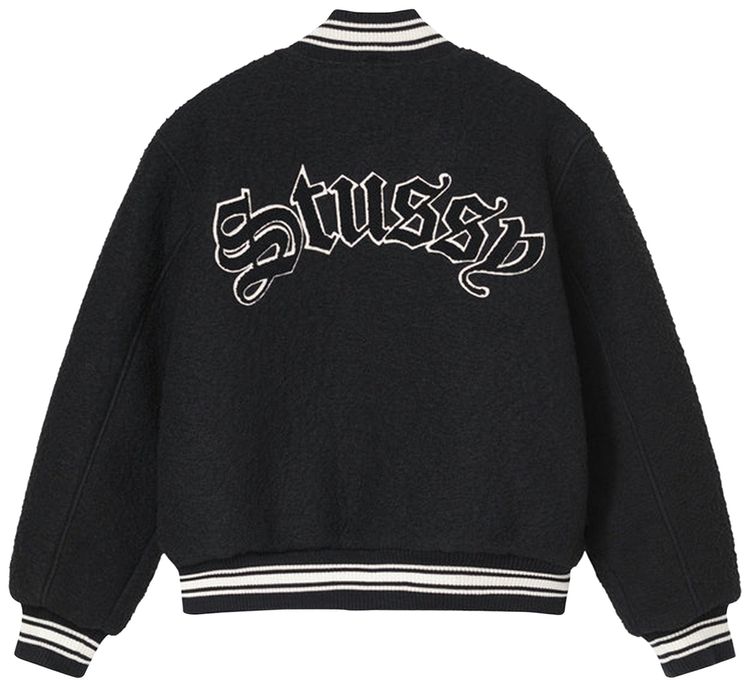 Stussy Casentino Wool Varsity Jacket Black