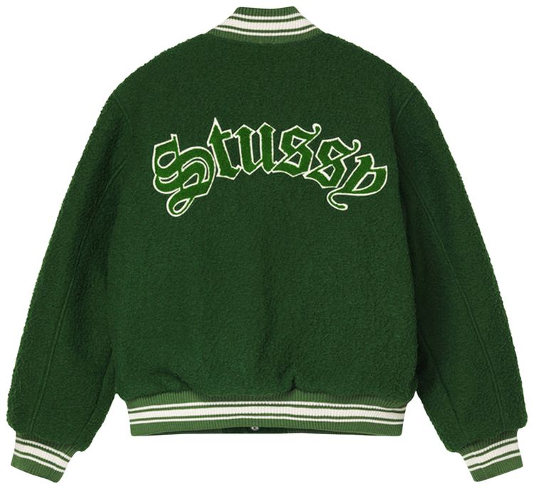 Stussy Casentino Wool Varsity Jacket Green