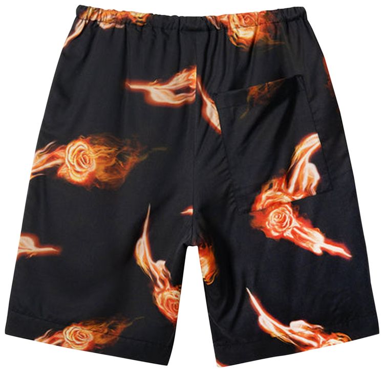Stussy x Dries Van Noten Flame Rose Short Black