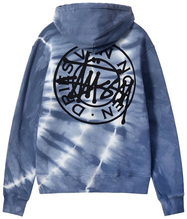 Stussy x Dries Van Noten Tie Dye Hoodie Blue