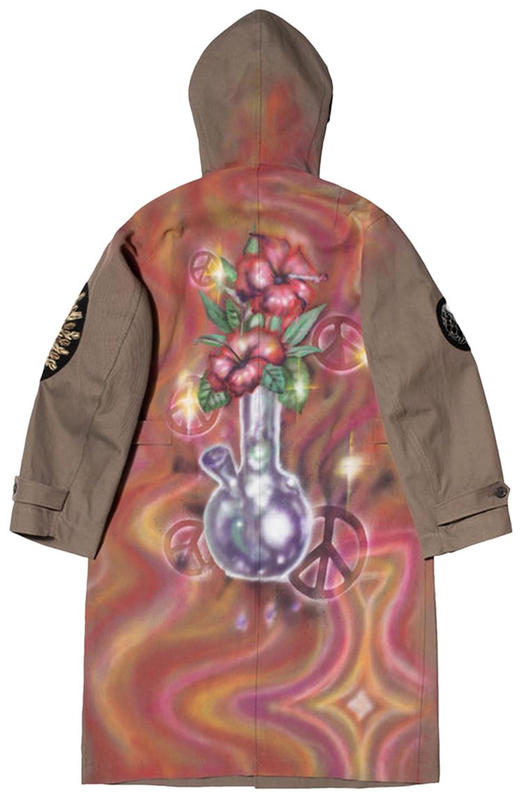 Stussy x Dries Van Noten Wool Blend Military Parka Khaki