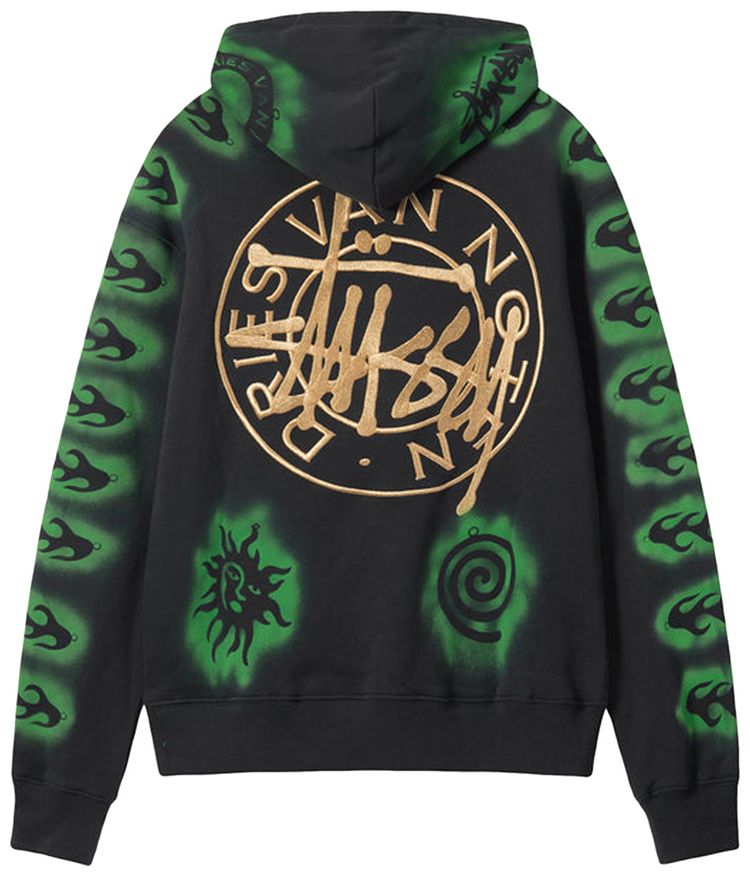 Stussy x Dries Van Noten Embroidered Hoodie Black
