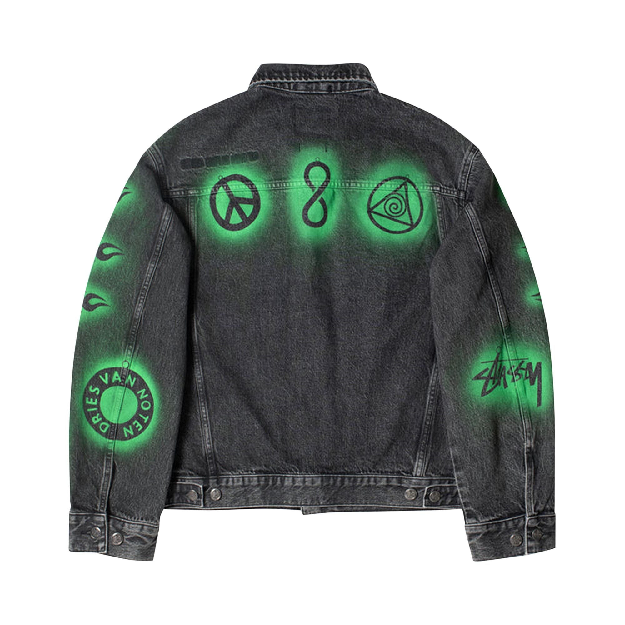 Buy Stussy x Dries Van Noten Hand-Stencilled Denim 'Washed Black' - 315295  WABL | GOAT
