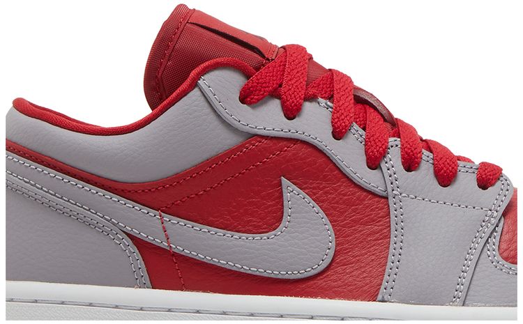 Wmns Air Jordan 1 Low SE Split   Gym Red Cement Grey
