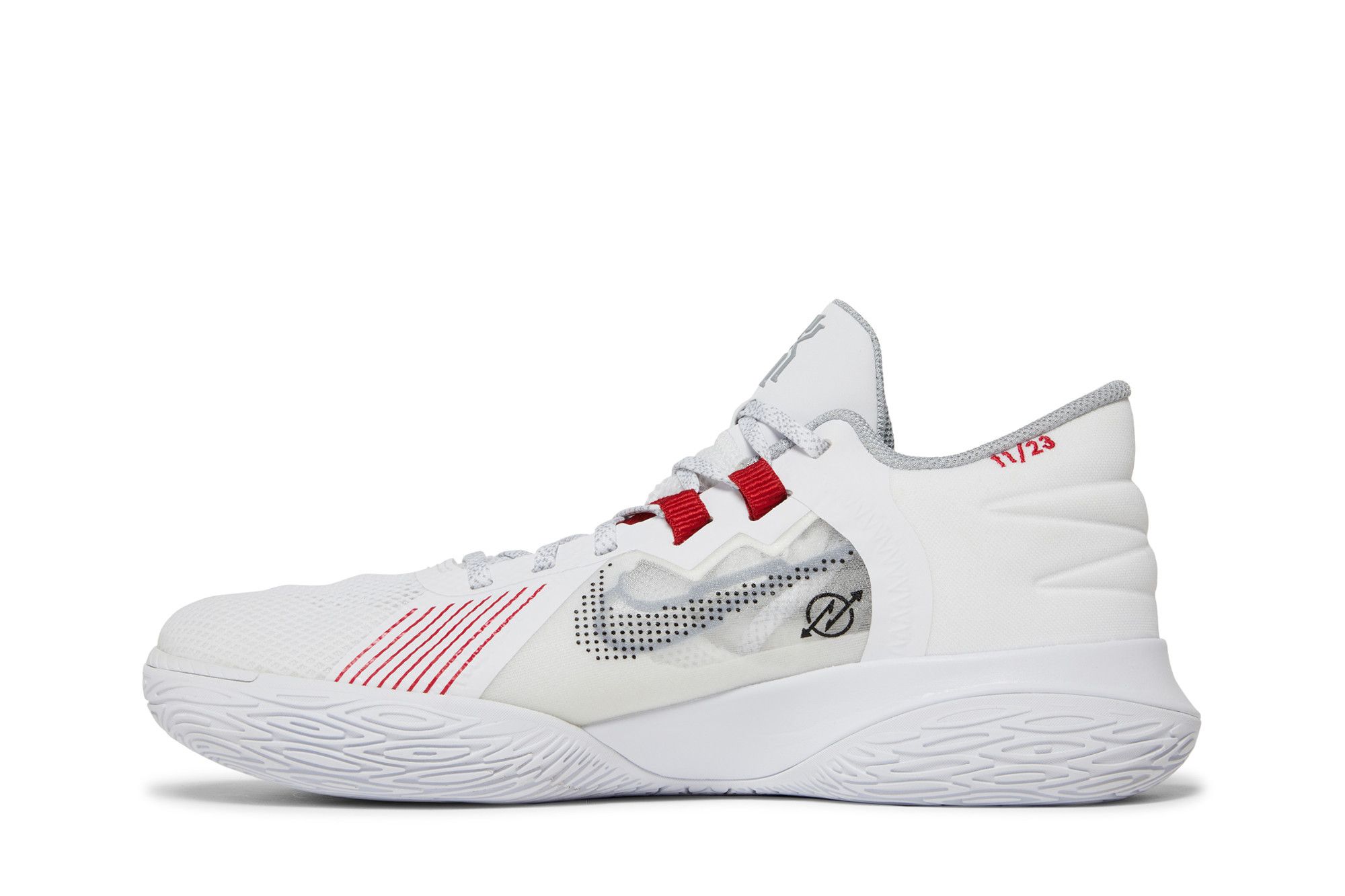 Red and white kyrie 5 hot sale