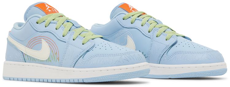Air Jordan 1 Low SE GS Blue Stitch