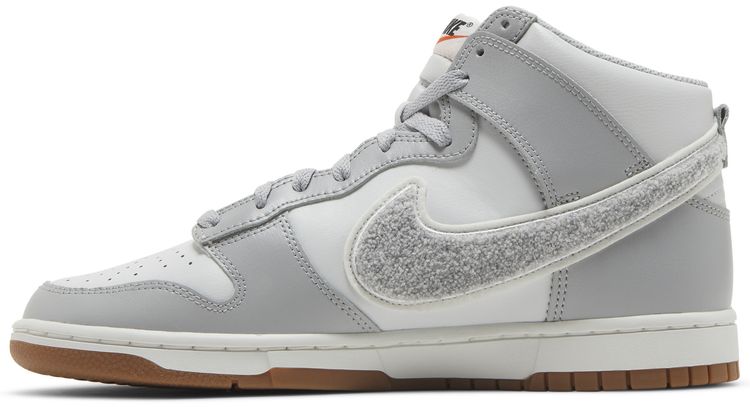Nike Mens Dunk High Chenille Swoosh Light Smoke Grey