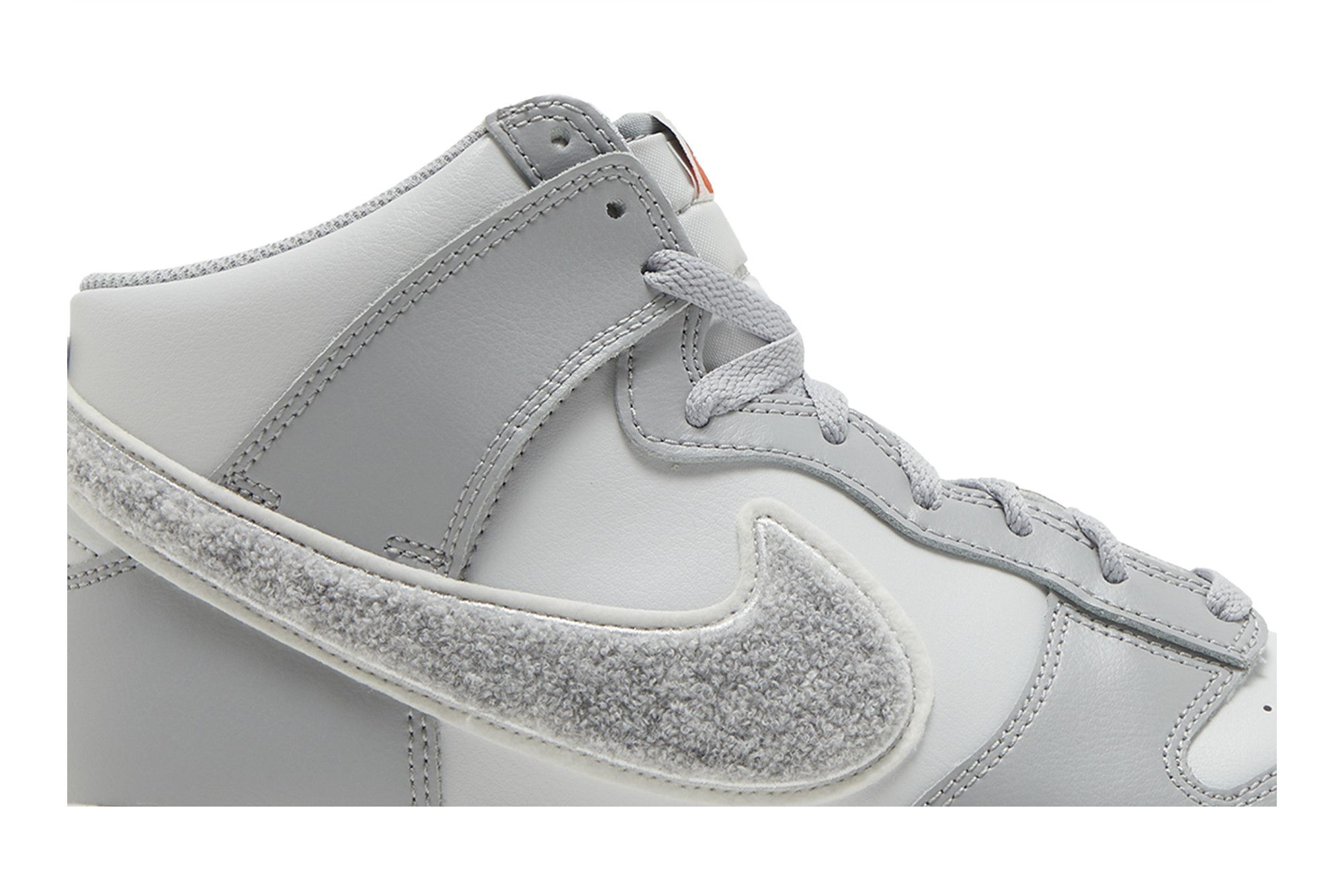 Buy Dunk High 'Chenille Swoosh - Light Smoke Grey' - DR8805