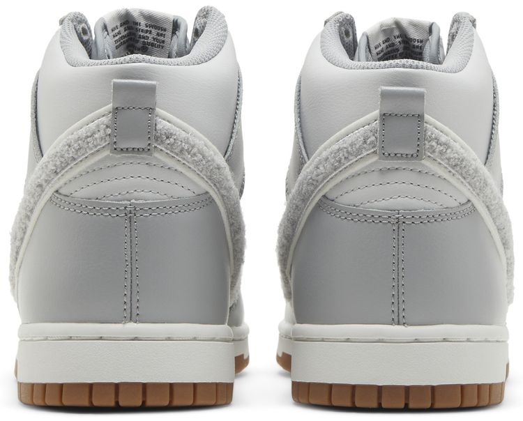 Nike Mens Dunk High Chenille Swoosh Light Smoke Grey