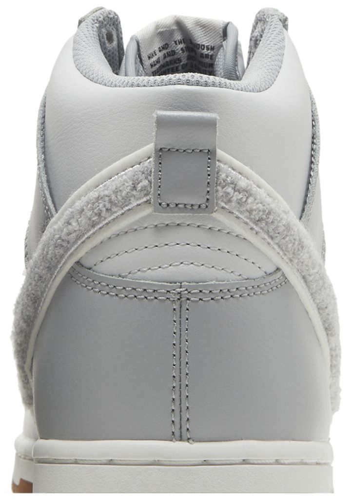 Nike Mens Dunk High Chenille Swoosh Light Smoke Grey