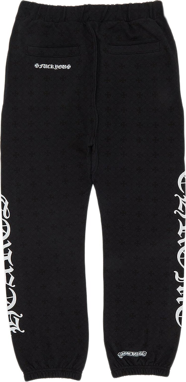 Chrome Hearts All Over Monogram Horseshoe Logo Sweatpants Black