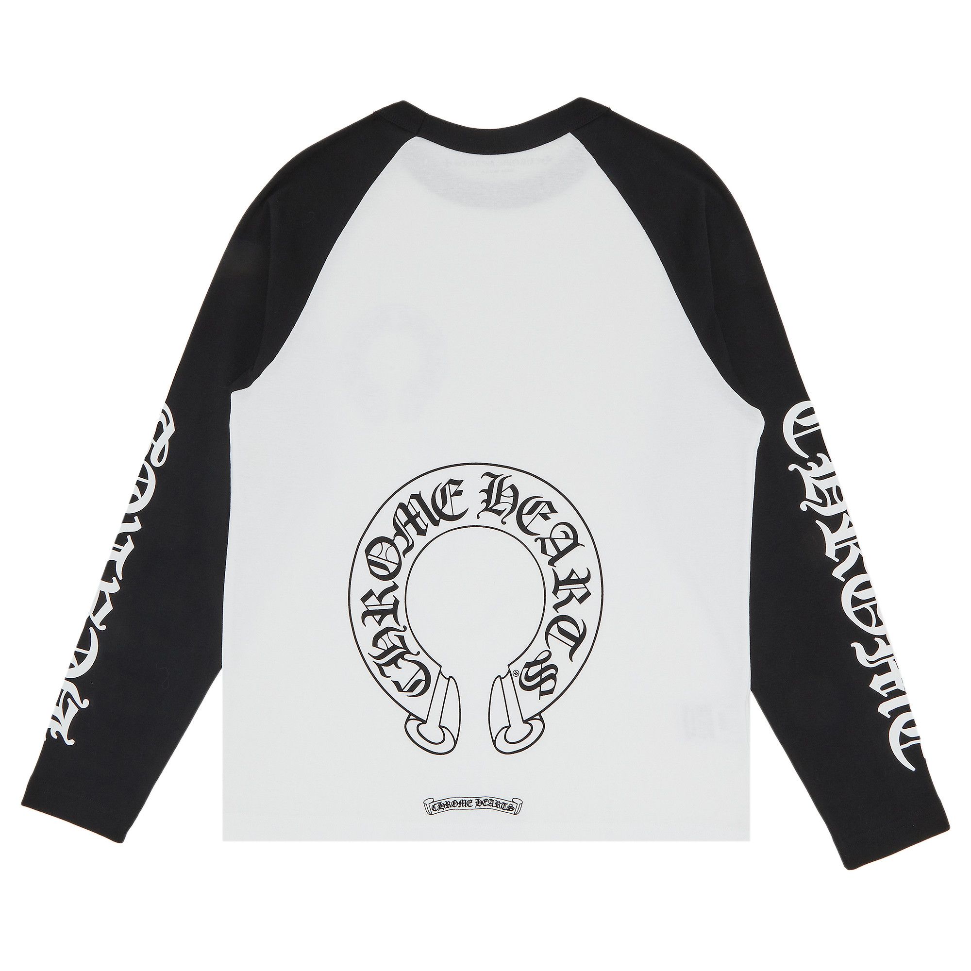 Buy Chrome Hearts Horseshoe Neck Logo 3/4 Shirt 'Black/White Buy Chrome Hearts Horseshoe Neck Logo 3/4 Shirt 'Black/White