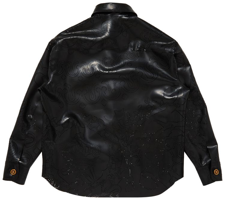 Versace Leather Jacket Black
