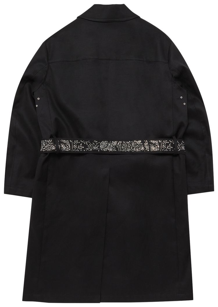 Versace Wool Trench Coat Black