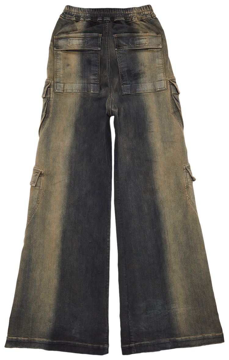 Rick Owens Jumbo Denim Double Cargo Mineral Pearl Degrade