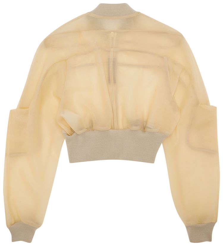 Rick Owens Cropped Girdered Bomber Natural