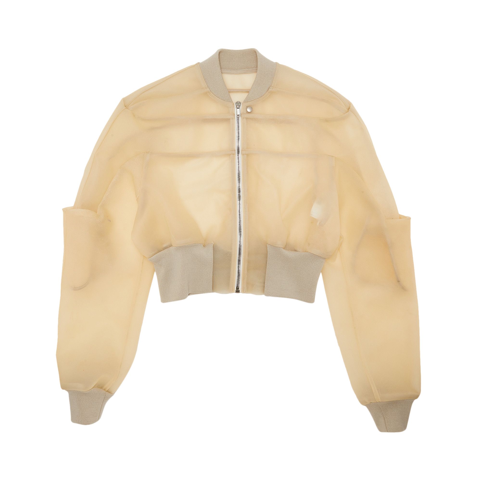 Buy Rick Owens Cropped Girdered Bomber 'Natural' - RR01C4799