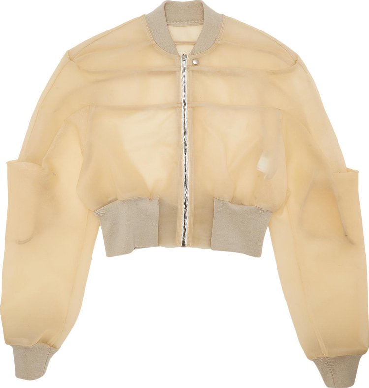 Rick Owens Cropped Girdered Bomber 'Natural'
