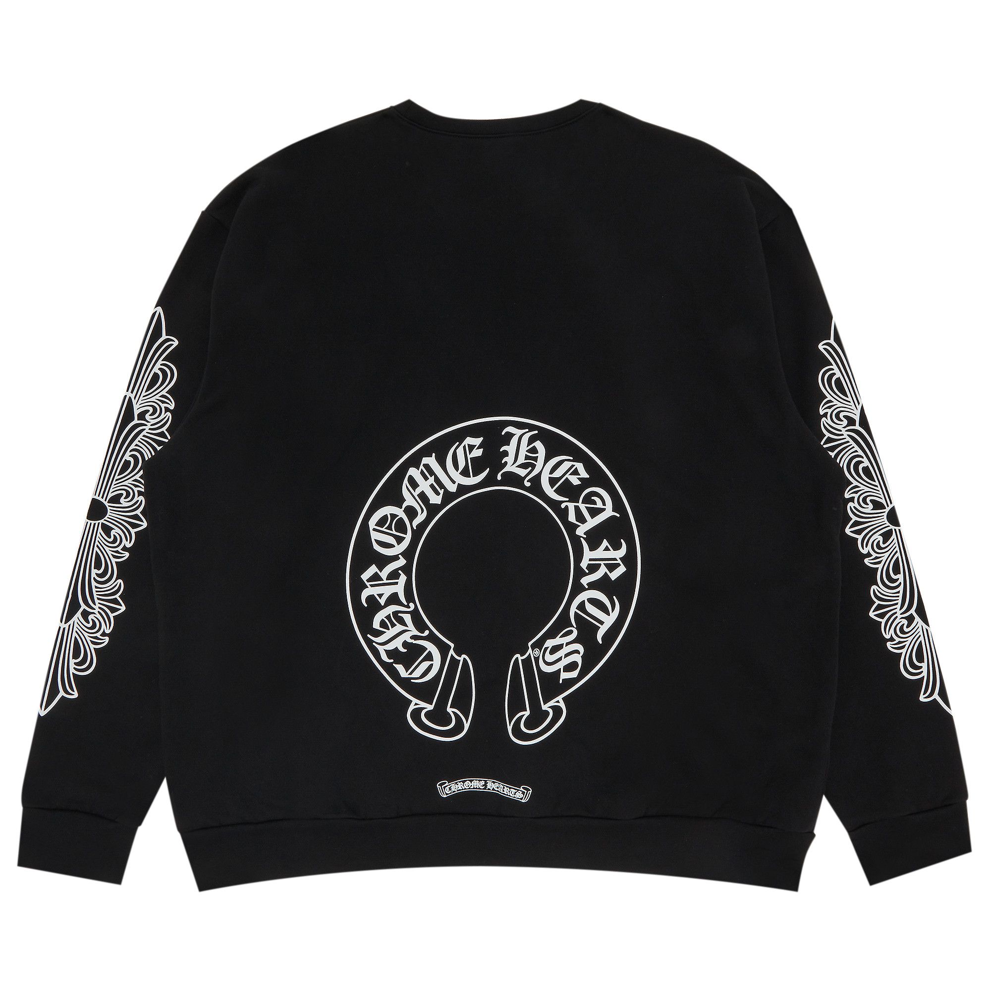 Buy Chrome Hearts Horseshoe Logo Crewneck Sweatshirt 'Black' - 1383  1FW220106HLCS BLAC | GOAT