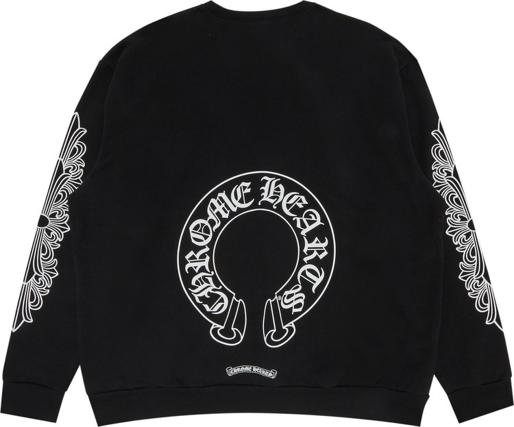 Chrome Hearts Horseshoe Logo Crewneck Sweatshirt Black