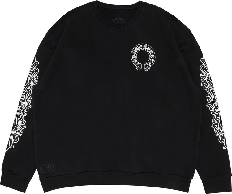 Buy Chrome Hearts Horseshoe Logo Crewneck Sweatshirt 'Black' - 1383 ...