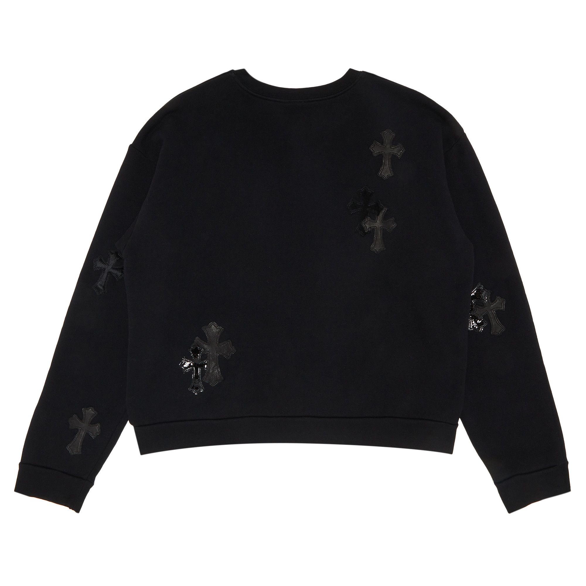 トップス CHROMEHEARTS Buy Chrome Hearts Ponyhair Multicross Patch Crewneck Sweater