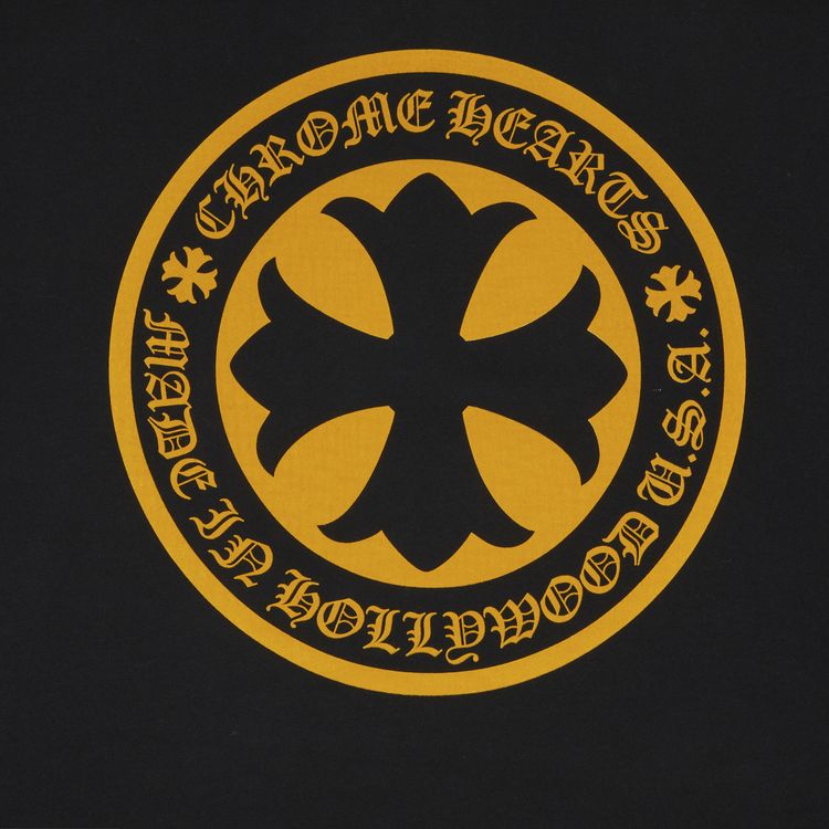 Chrome Hearts Plus Logo Hoodie BlackYellow