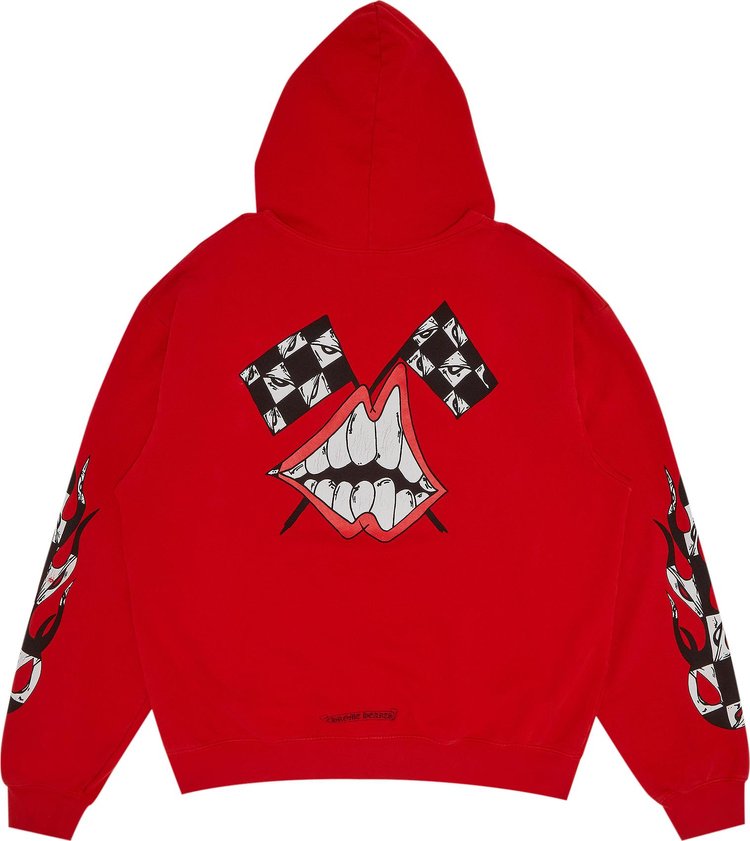 Chrome Hearts x Matty Boy Flames Hoodie Red