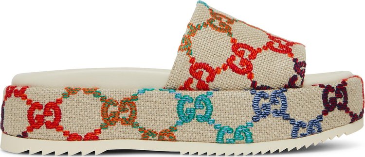 Gucci Wmns Platform Sandal 'White Multi'