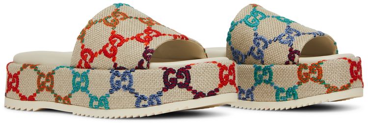 Gucci Wmns Platform Sandal White Multi