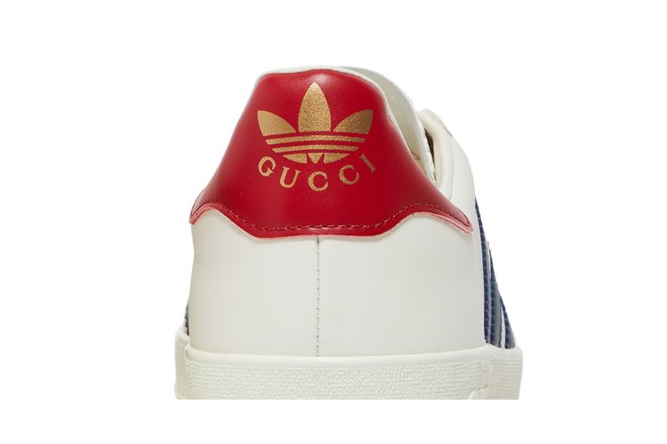 adidas gazelle silver green womens Gucci Adidas Red & White Gazelle Sneakers – Savonches