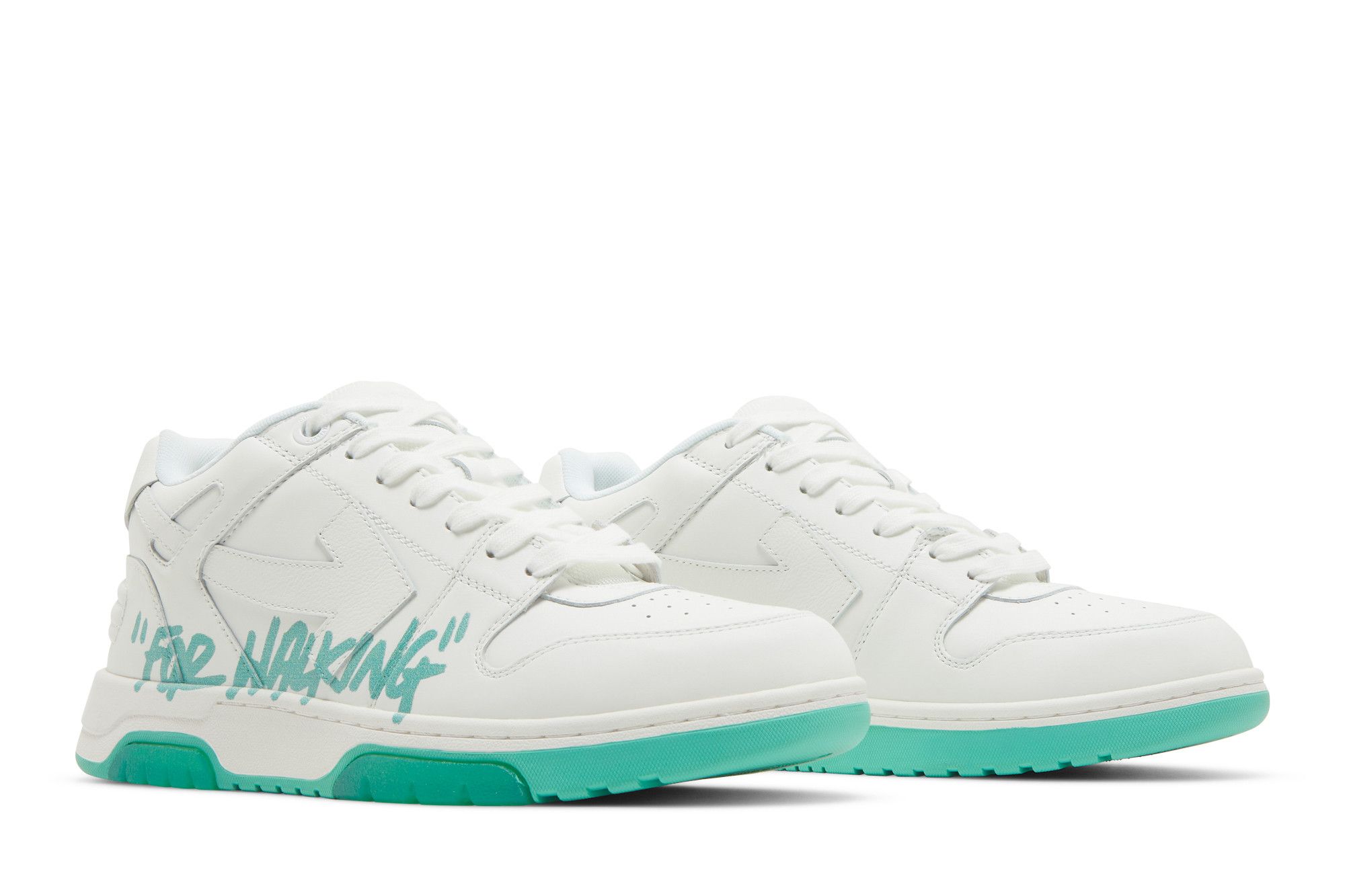 Size 10.0 Off White Out of Office For Walking White Green
