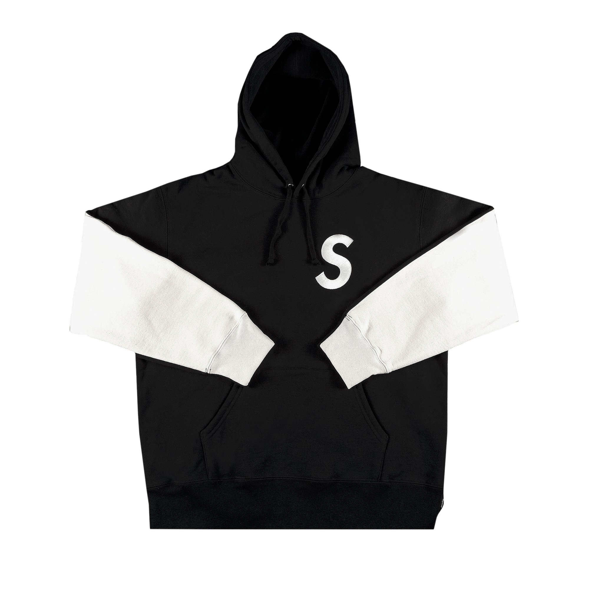 Supreme S Logo Split Hooded Sweatshirt 'Black' | GOAT
