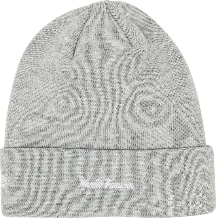 Supreme x New Era Box Logo Beanie Heather Grey