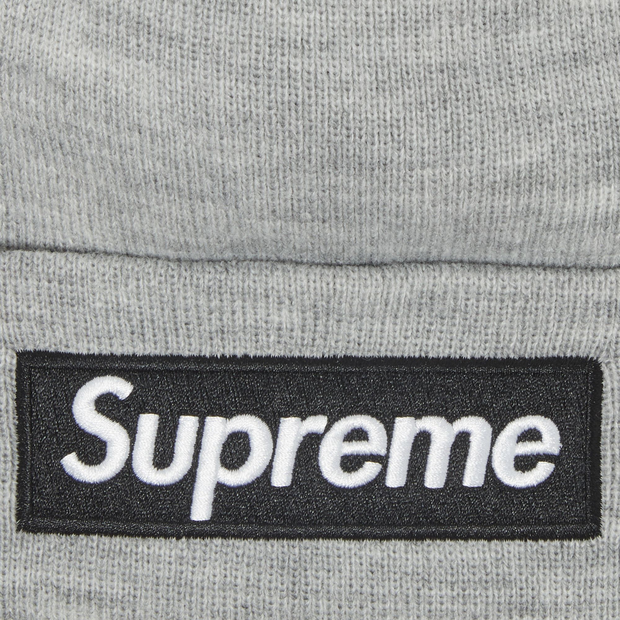Buy Supreme x New Era Box Logo Beanie 'Heather Grey