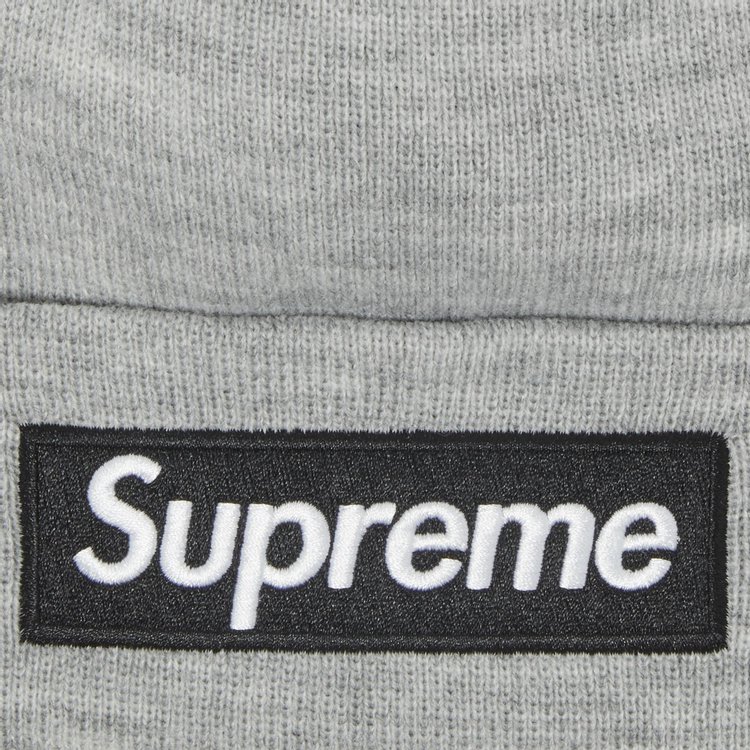 Supreme x New Era Box Logo Beanie Heather Grey