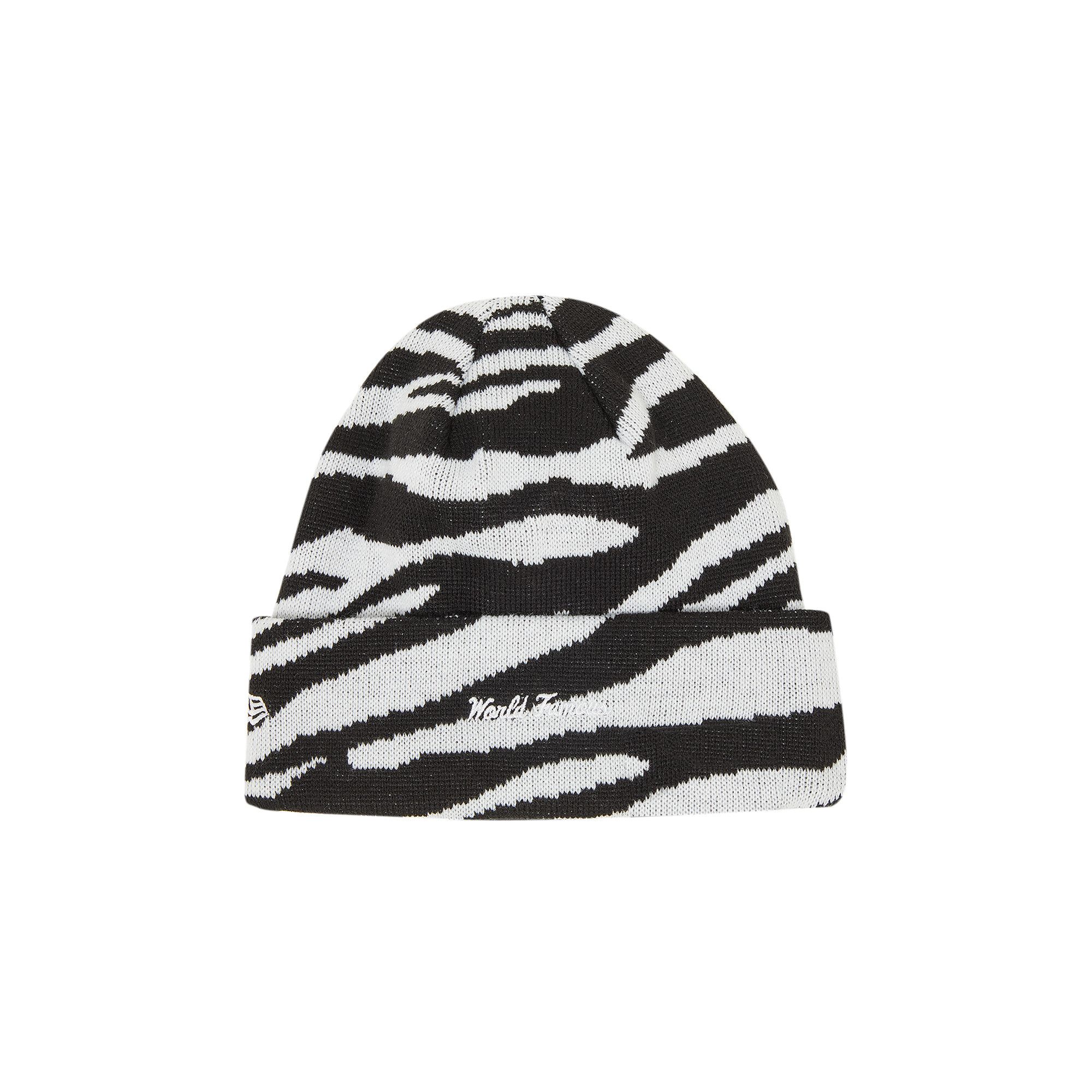 【タイムセール！】 New x Supreme Buy Era FW22BN10 - 'Zebra' Beanie Logo Box 帽子