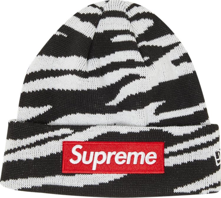 Supreme x New Era Box Logo Beanie 'Zebra'