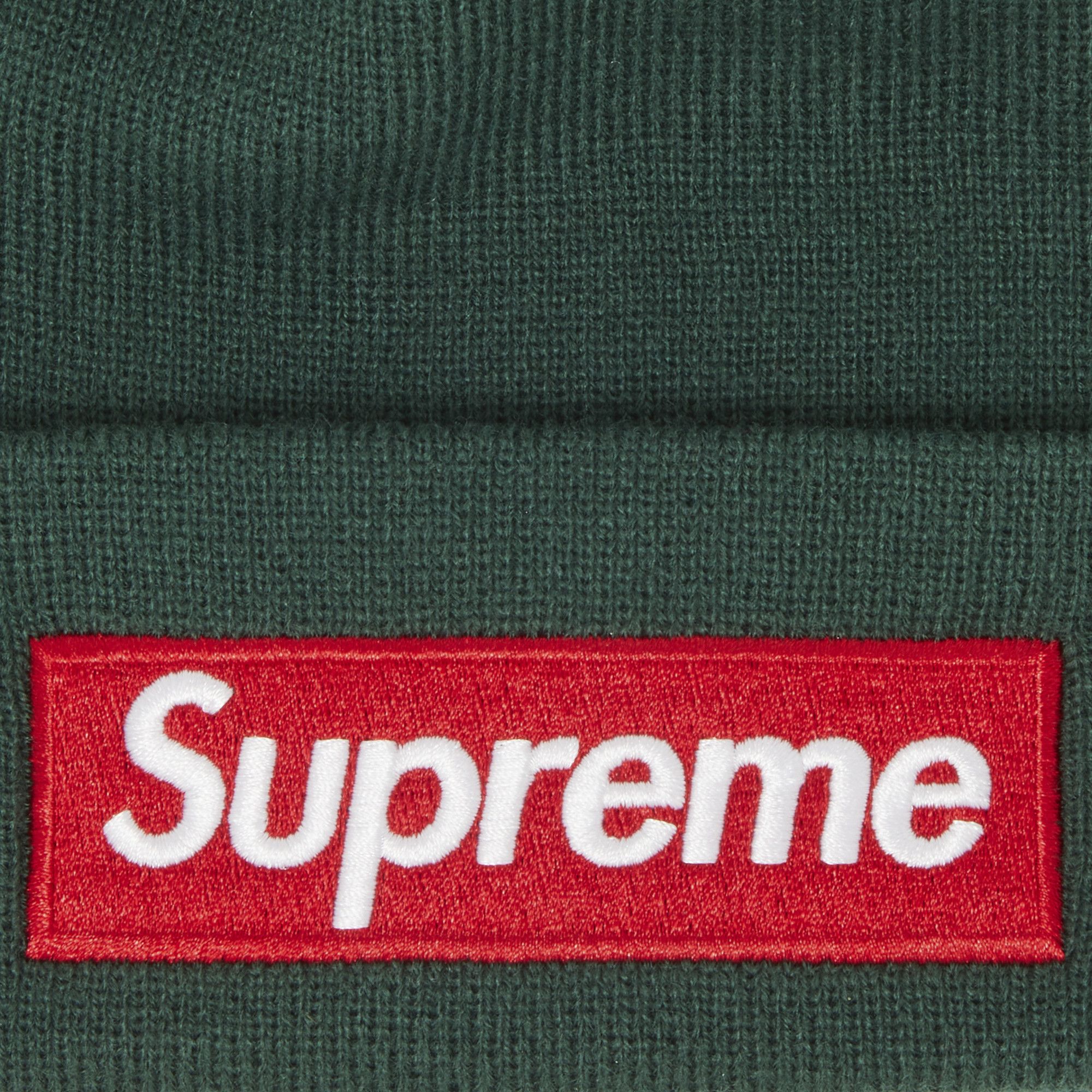 Buy Supreme x New Era Box Logo Beanie 'Dark Pine' - FW22BN10