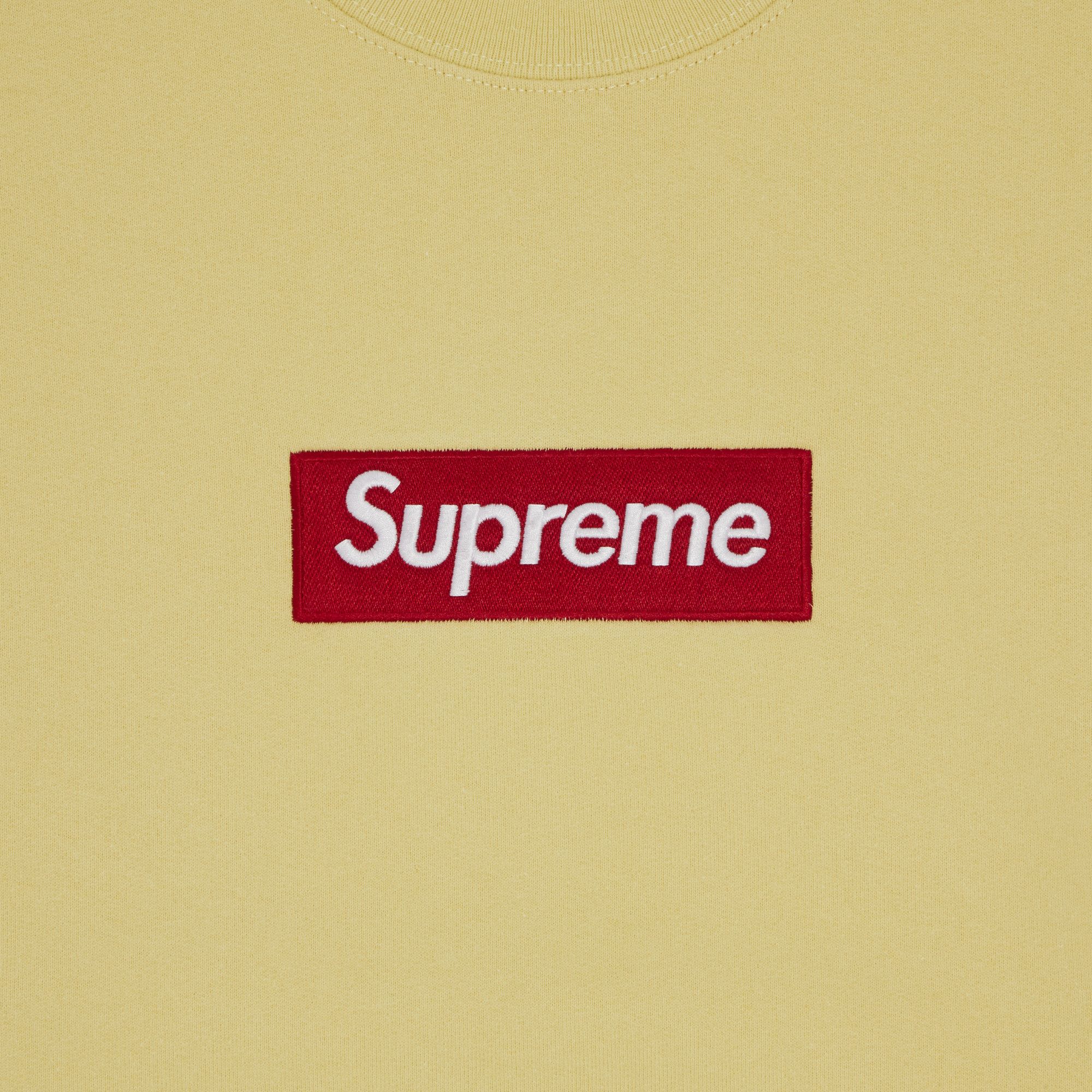 Size xxl Supreme Box Logo Crewneck Pale Yellow
