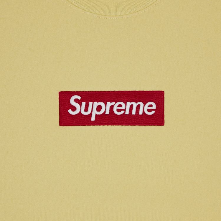 Supreme Box Logo Crewneck Pale Yellow
