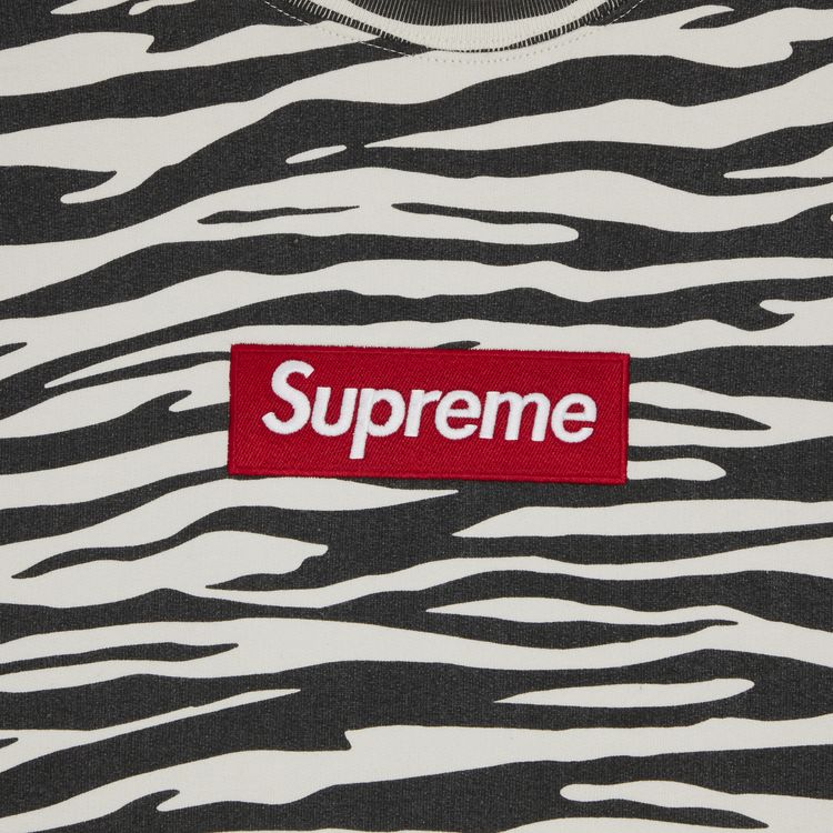 Supreme Box Logo Crewneck Zebra