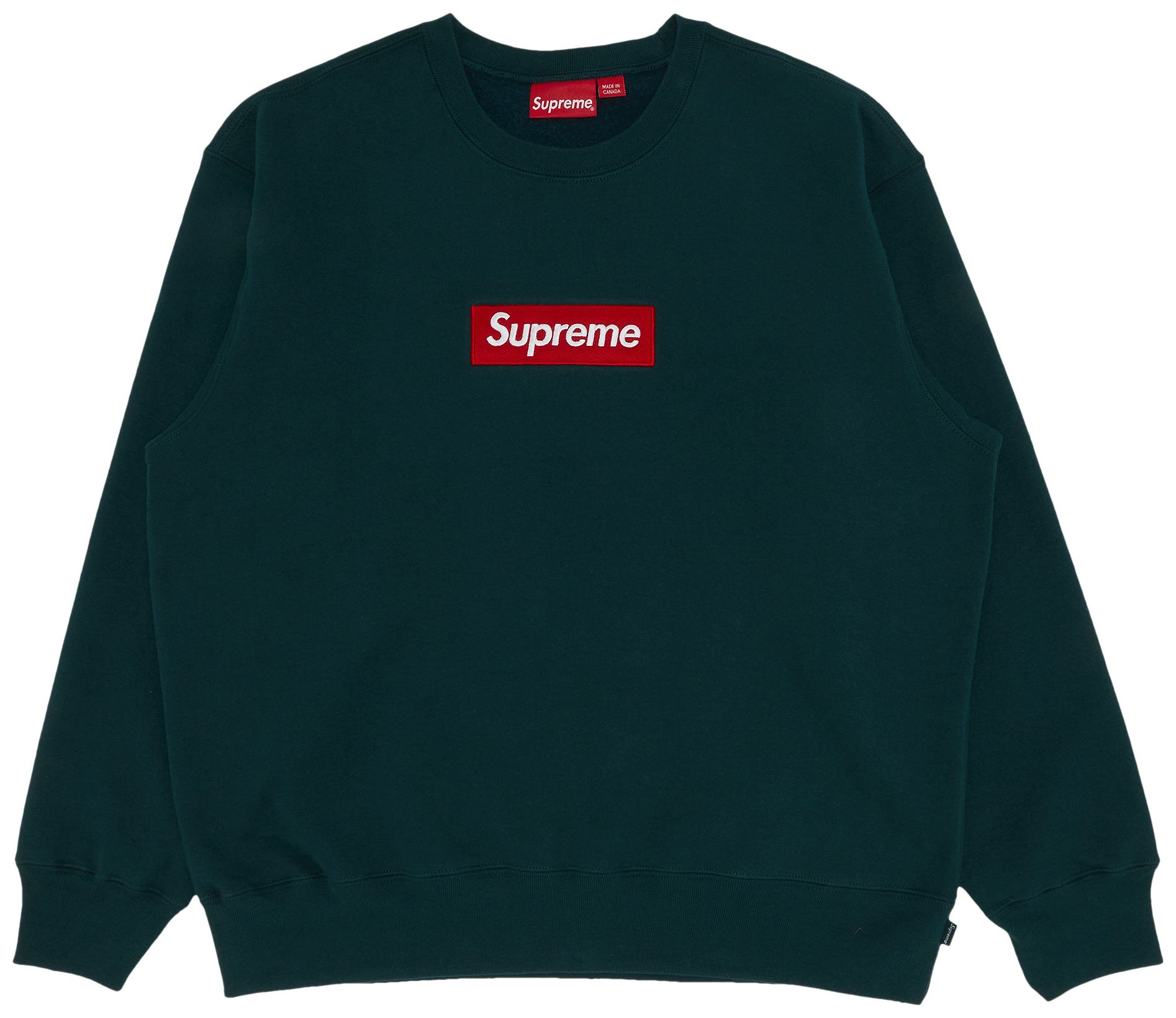 Buy Supreme Box Logo Crewneck 'Dark Pine' FW22SW65 DARK PINE GOAT